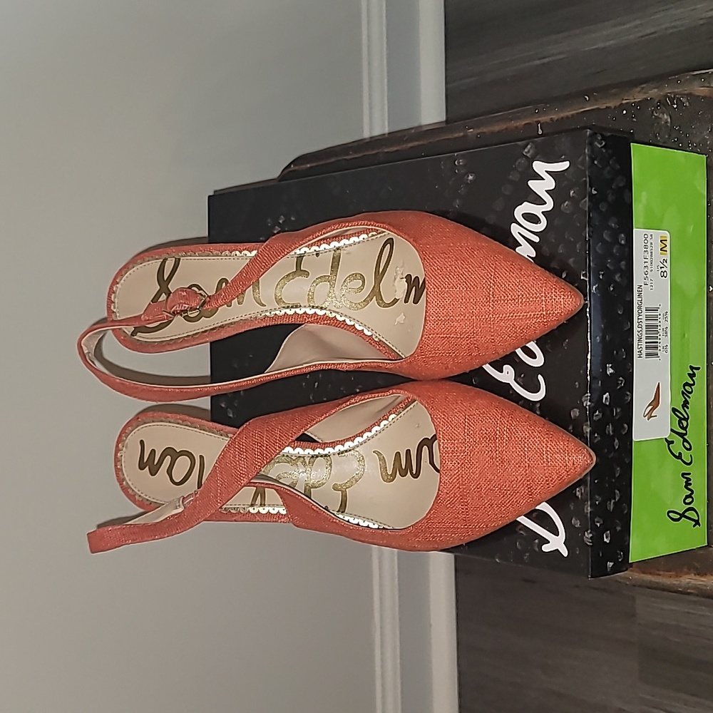 SAM EDELMAN Hastings in Linen Orang 8.5